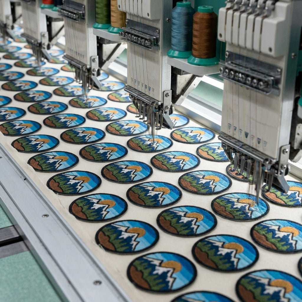Custom Embroidered Mountain Logo Patches – Premium Quality Iron-On / Sew-On Badges