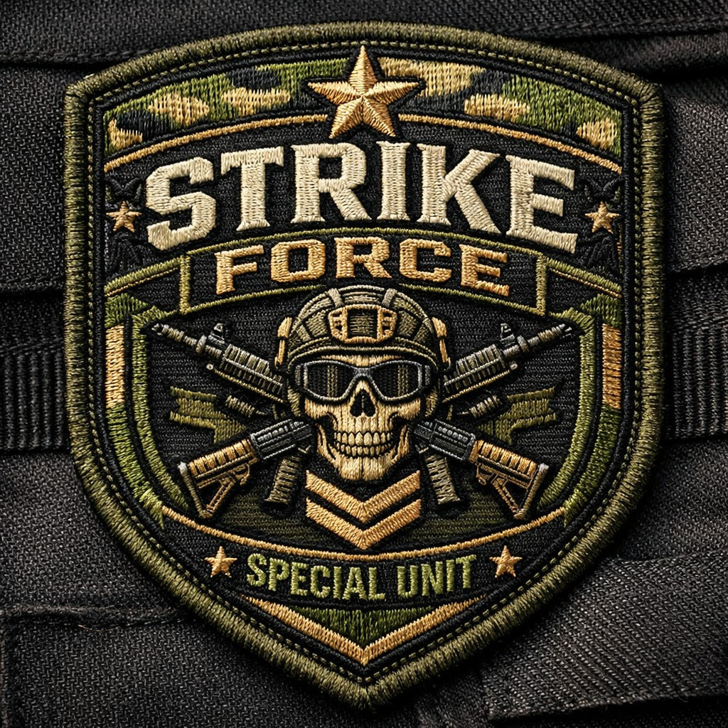 trike Force Special Unit Tactical Skull Embroidered Patch